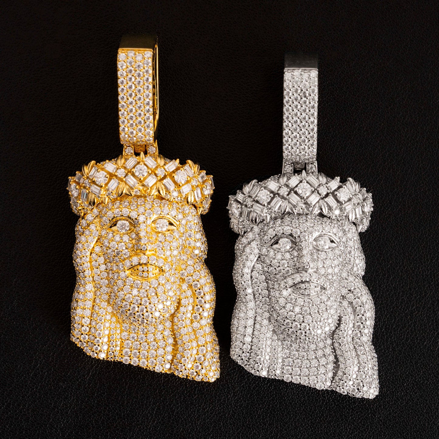 Moissanite Jesus Pendant 14K Gold