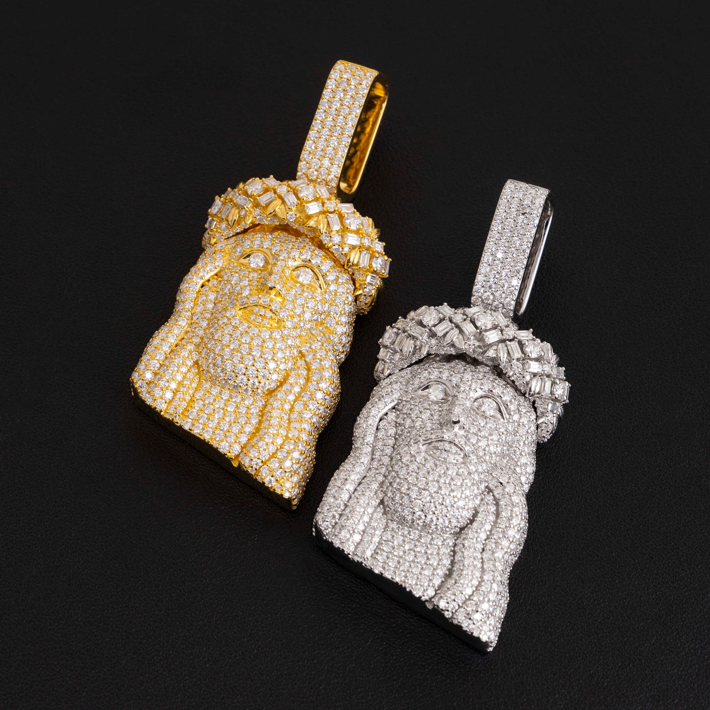 Moissanite Jesus Pendant 14K Gold