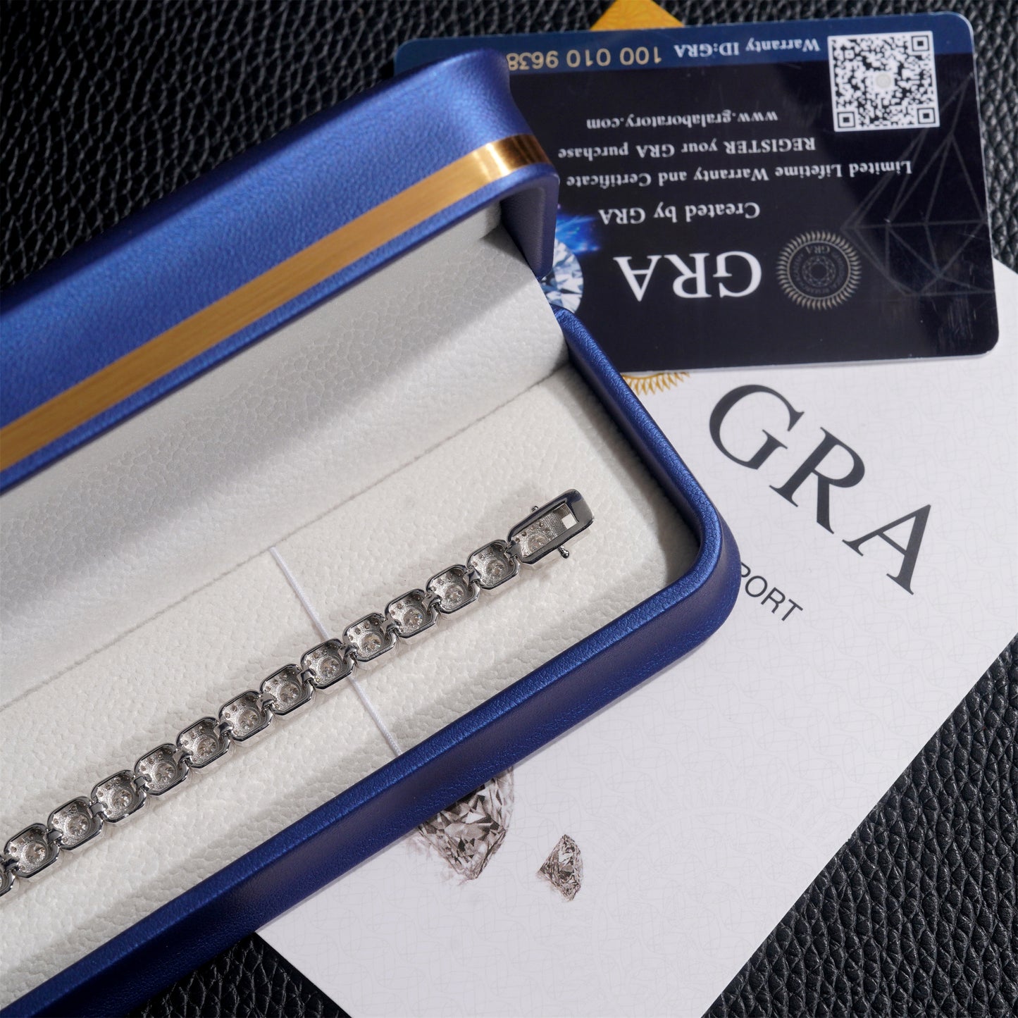 Moissanite Ice Cube Bracelet 14K Gold