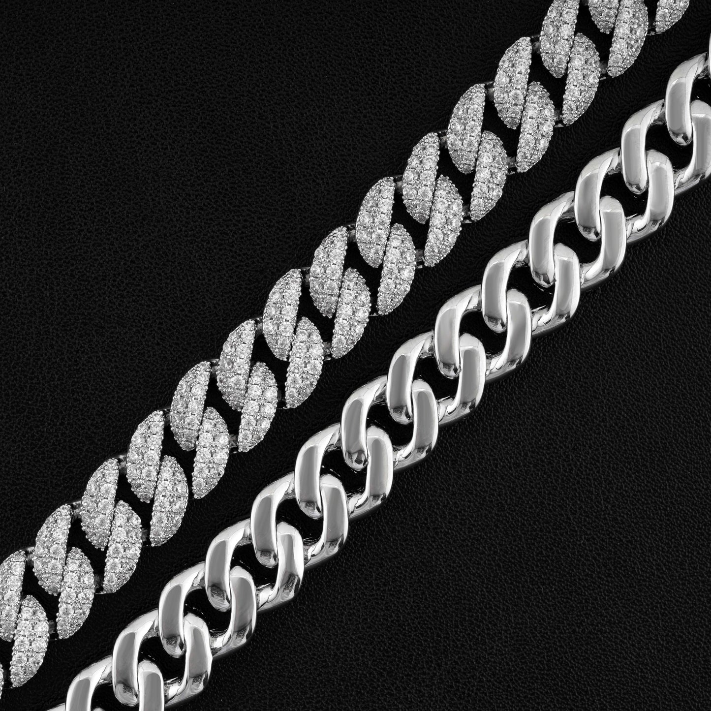Moissanite 12MM Miami Cuban Link Bracelet 14K Gold