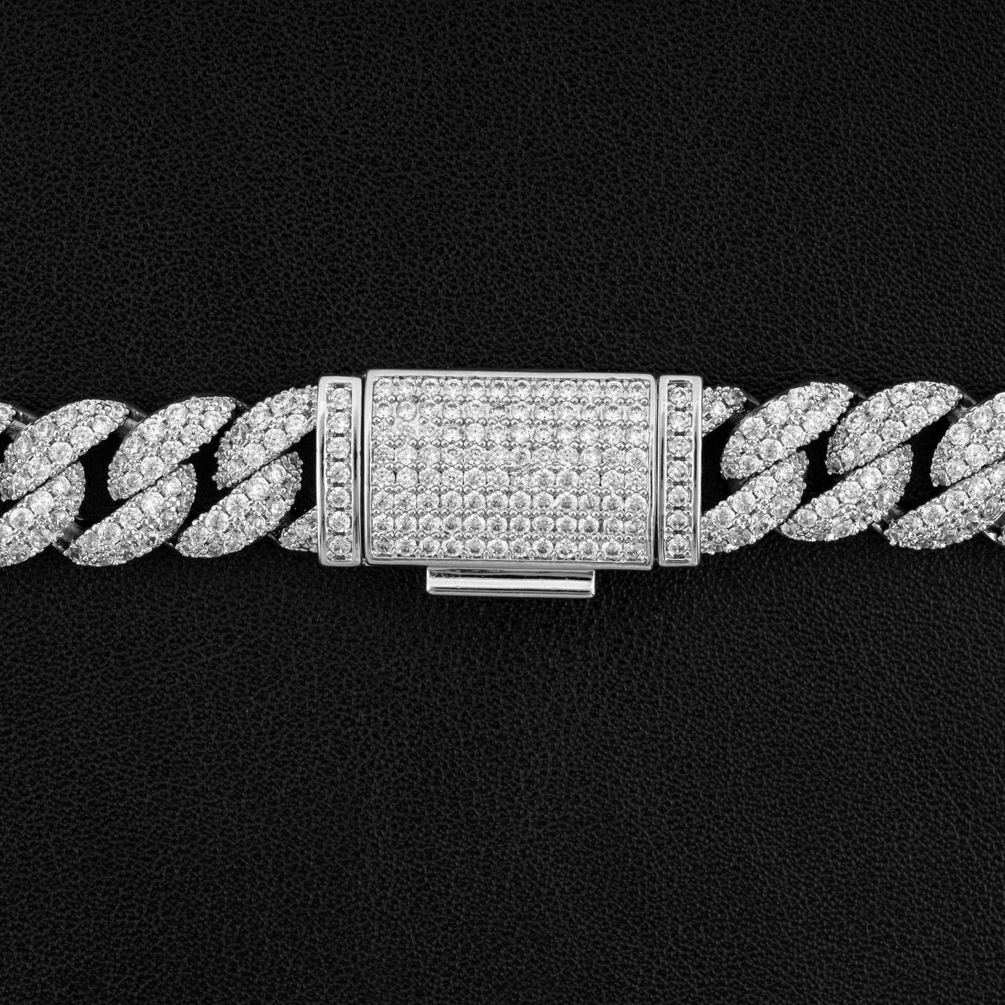 Moissanite 12MM Miami Cuban Link Bracelet 14K Gold