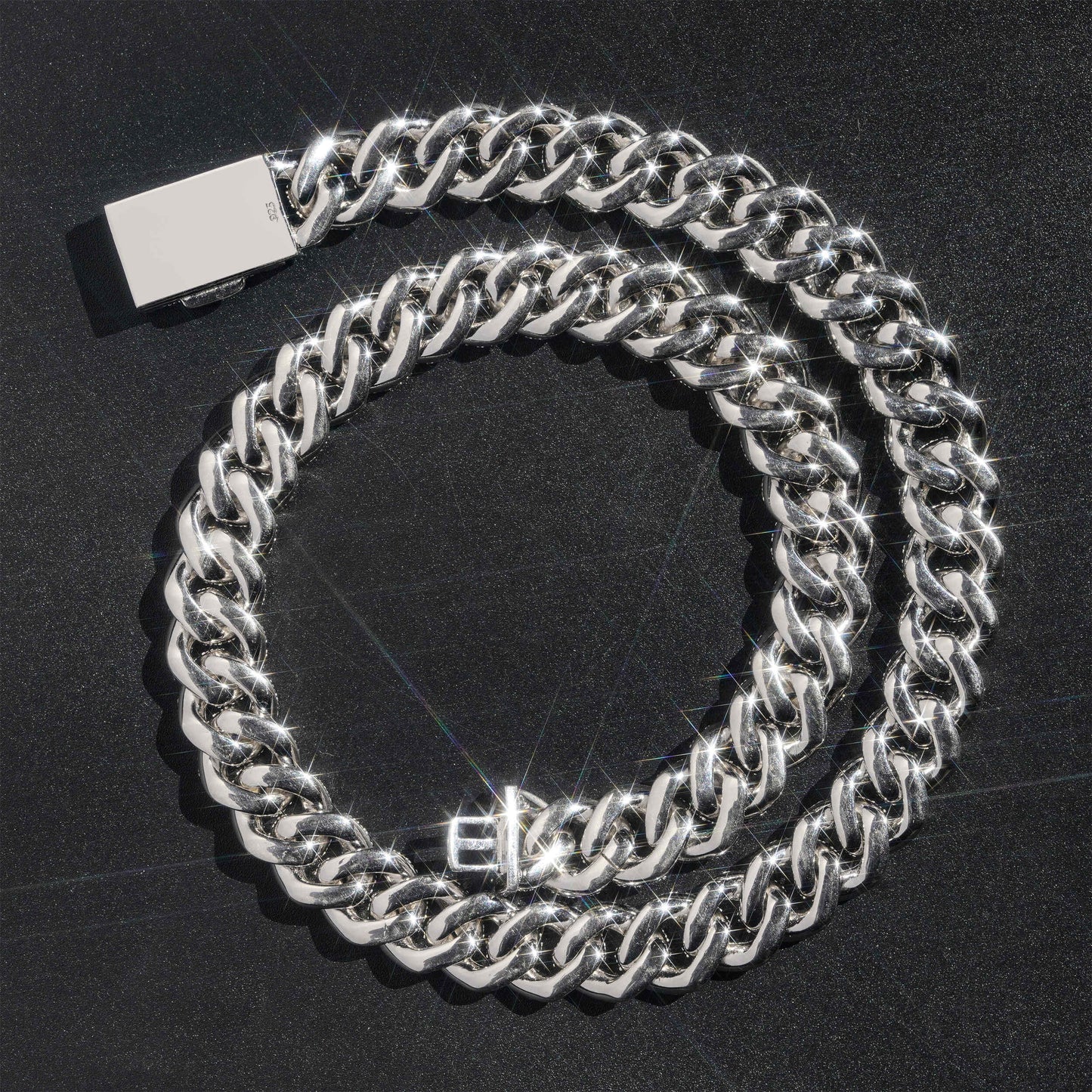 Moissanite 12MM Miami Cuban Link Chain 14K Gold