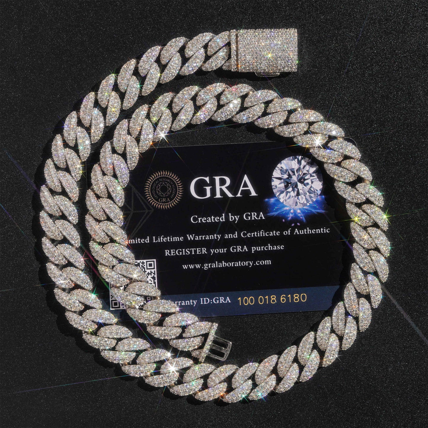 Moissanite 12MM Miami Cuban Link Bracelet 14K Gold