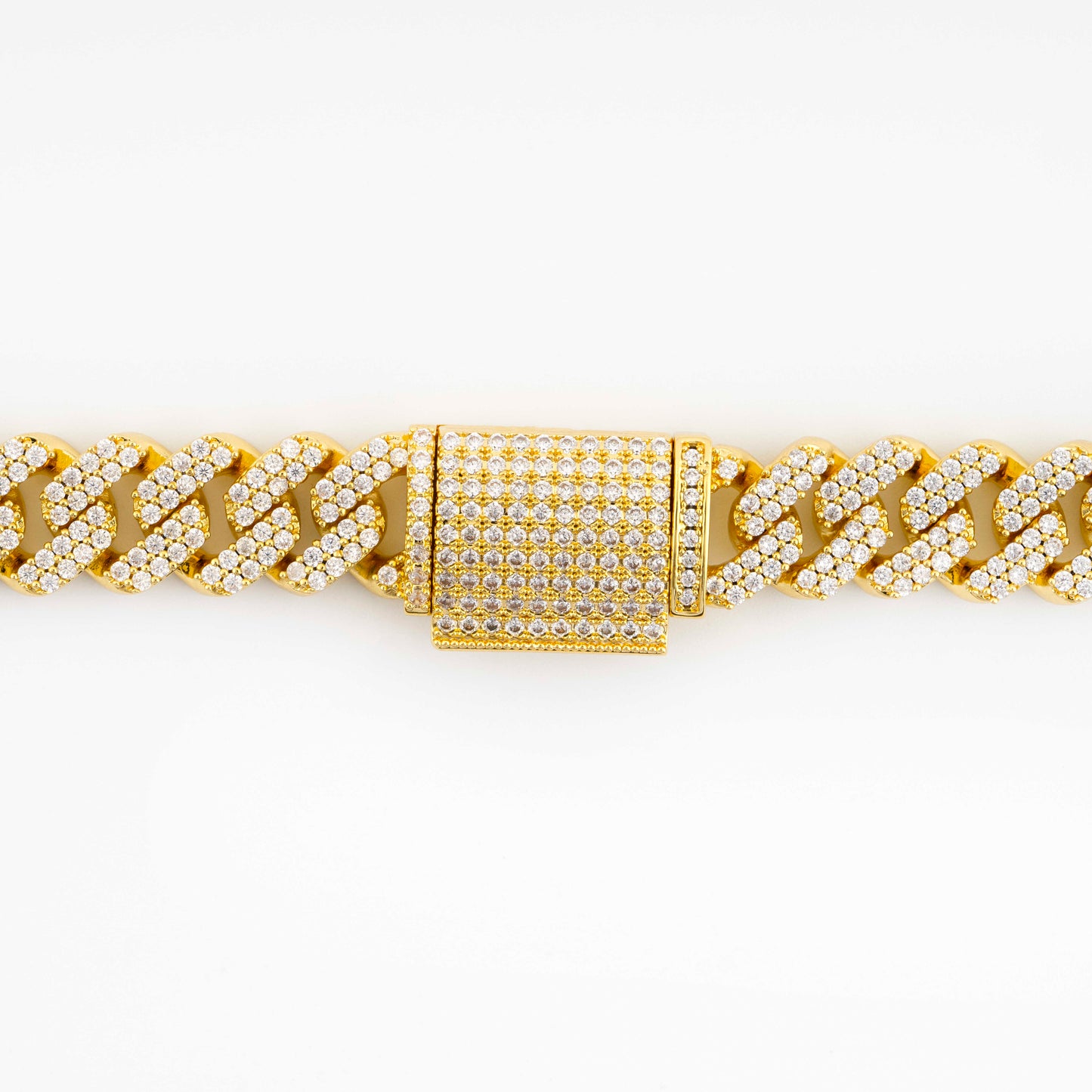 Moissanite Cuban Link Chain ALL SIZES 14K Gold