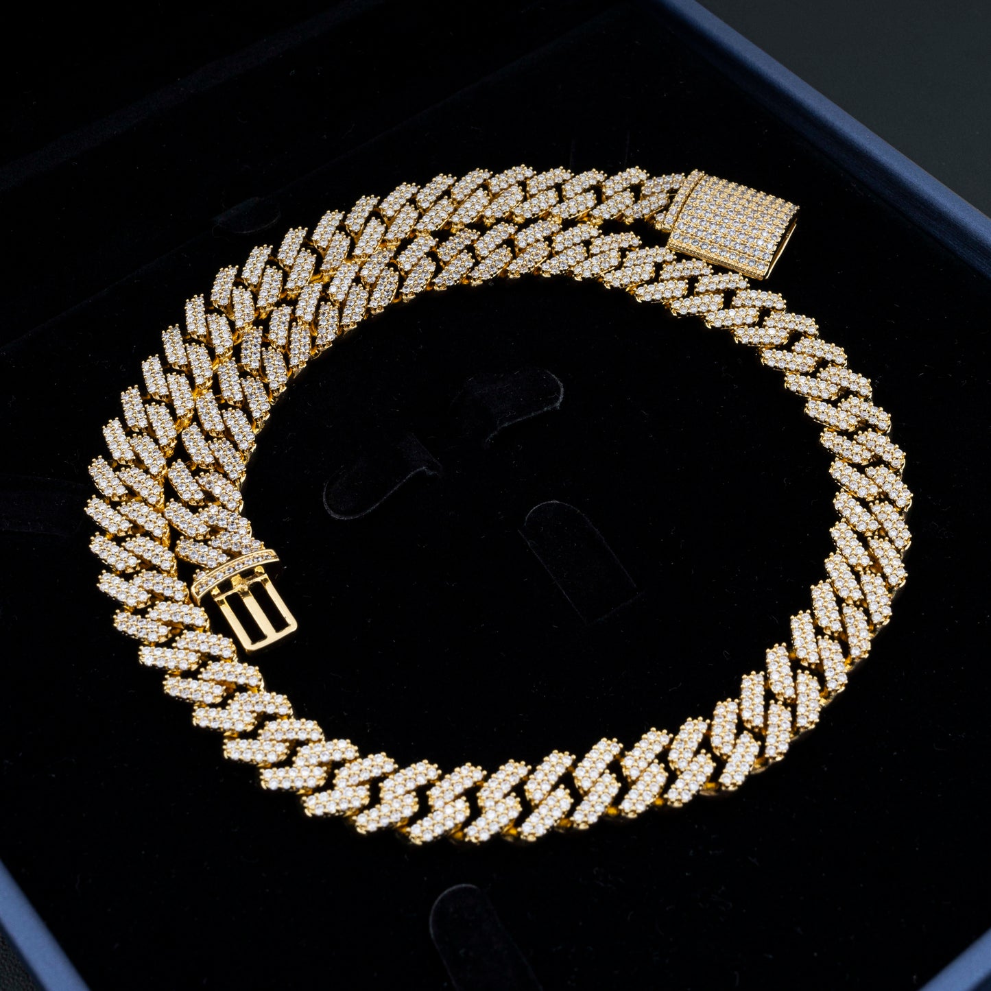 Moissanite Cuban Link Chain ALL SIZES 14K Gold