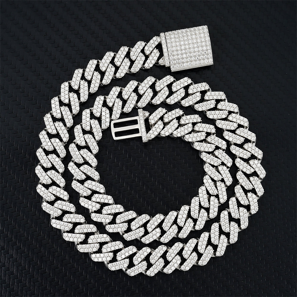 Moissanite Cuban Link Chain ALL SIZES 14K Gold