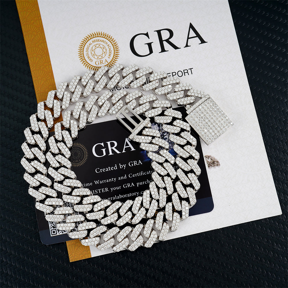Moissanite Cuban Link Chain ALL SIZES 14K Gold