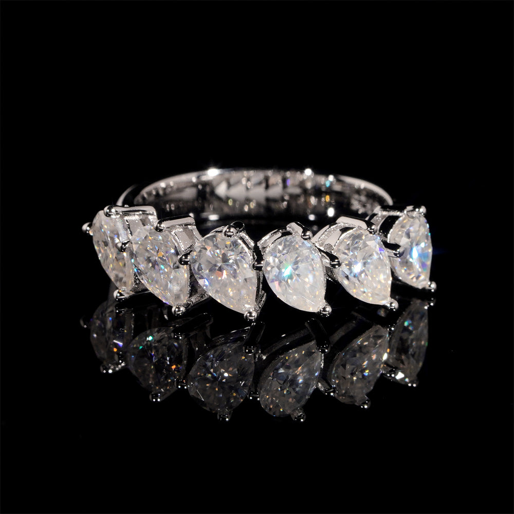 Moissanite Peardrop Ring 14K Gold