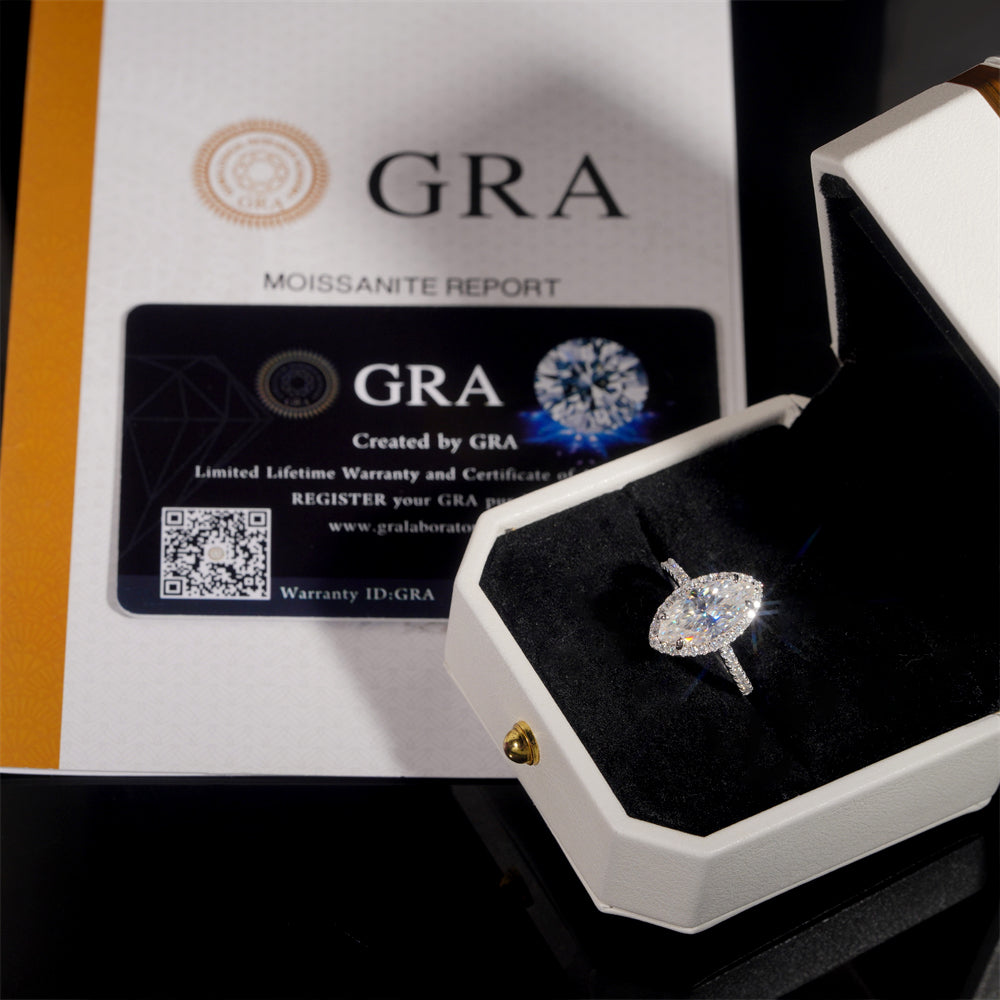 Moissanite Royal Marquise Ring 14K Gold