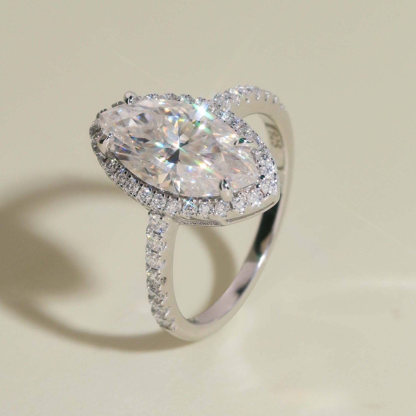 Moissanite Royal Marquise Ring 14K Gold