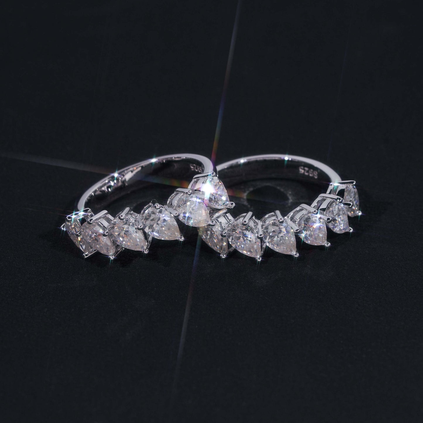 Moissanite Peardrop Ring 14K Gold