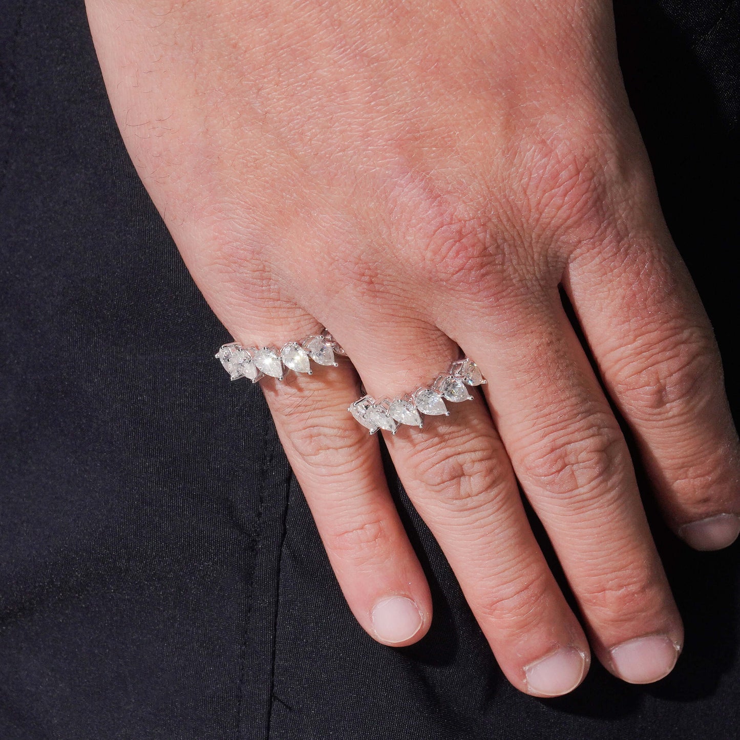 Moissanite Peardrop Ring 14K Gold