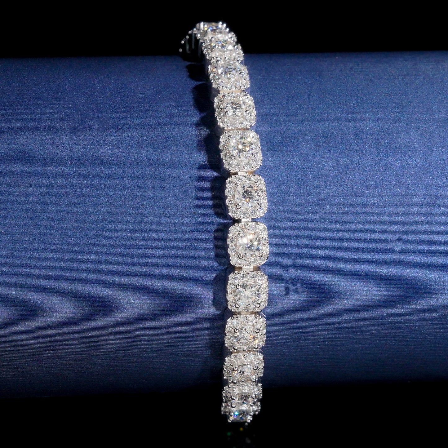 Moissanite Ice Cube Bracelet 14K Gold