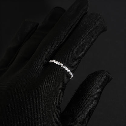 Moissanite Crystal Band Ring 14K Gold