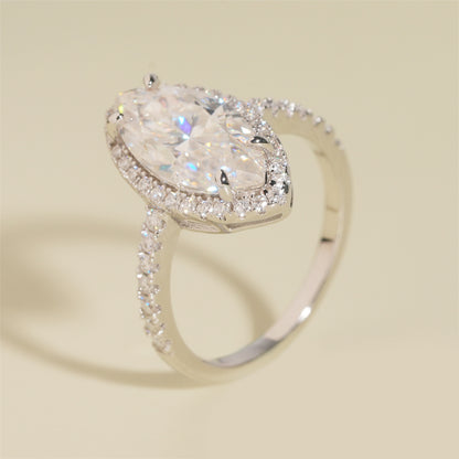 Moissanite Royal Marquise Ring 14K Gold
