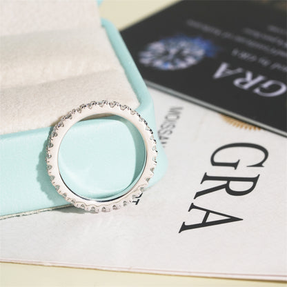 Moissanite Crystal Band Ring 14K Gold