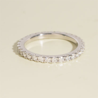 Moissanite Crystal Band Ring 14K Gold