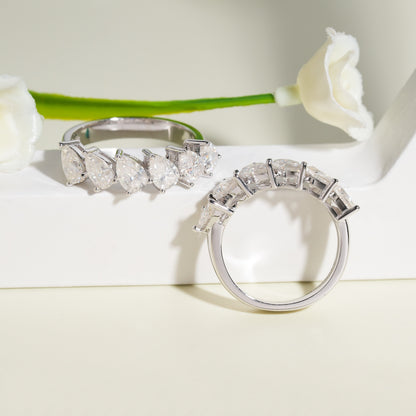 Moissanite Peardrop Ring 14K Gold