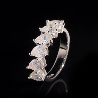 Moissanite Peardrop Ring 14K Gold