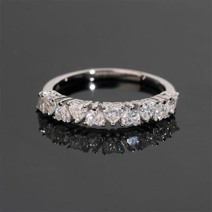 Moissanite Hearts Ring 14K Gold