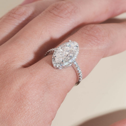 Moissanite Royal Marquise Ring 14K Gold