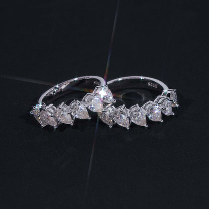 Moissanite Peardrop Ring 14K Gold