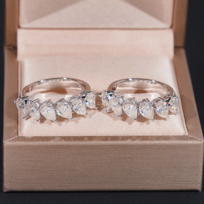 Moissanite Peardrop Ring 14K Gold
