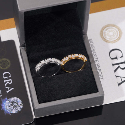 Moissanite Hearts Ring 14K Gold