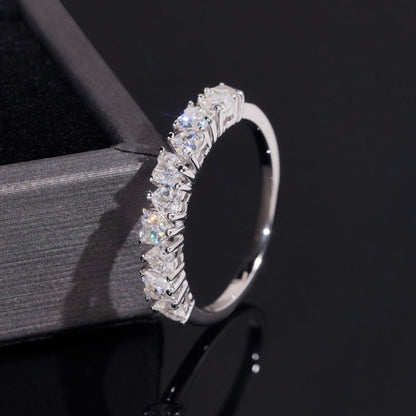 Moissanite Hearts Ring 14K Gold